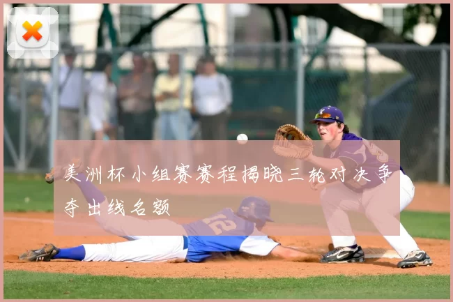 美洲杯小组赛赛程揭晓三轮对决争夺出线名额